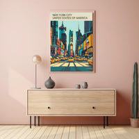 New York City Street Scene Poster