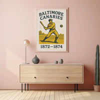 Baltimore Canaries Baseball Poster PosterGoat