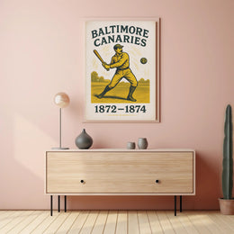 Baltimore Canaries Baseball Poster PosterGoat