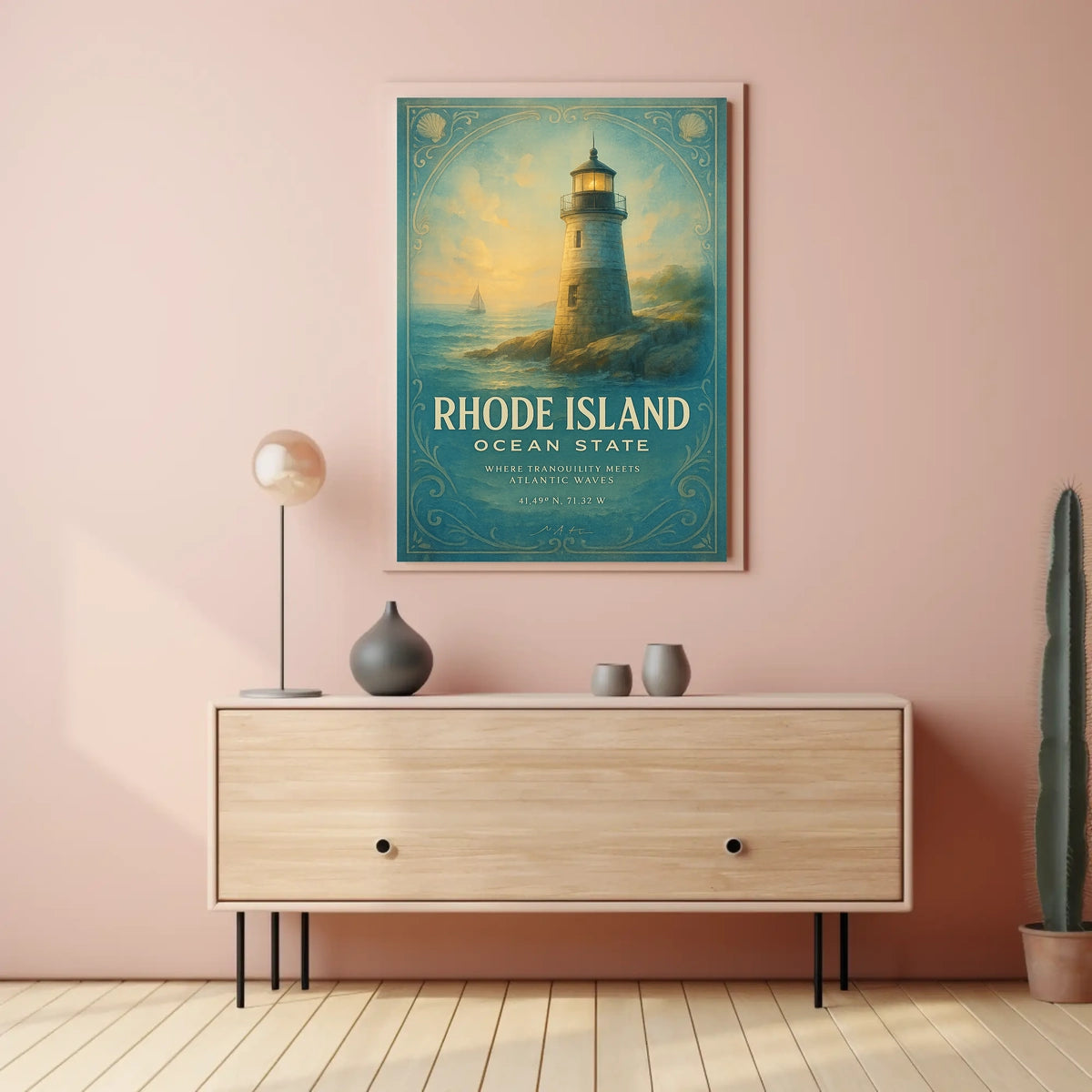 Rhode Island Ocean State Poster