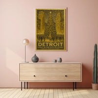 Detroit Light In The City Of Steel Poster