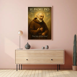 St. Padre Pio Messenger of Hope and Faith Poster