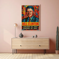 Bill Clinton Presidential Terms Poster