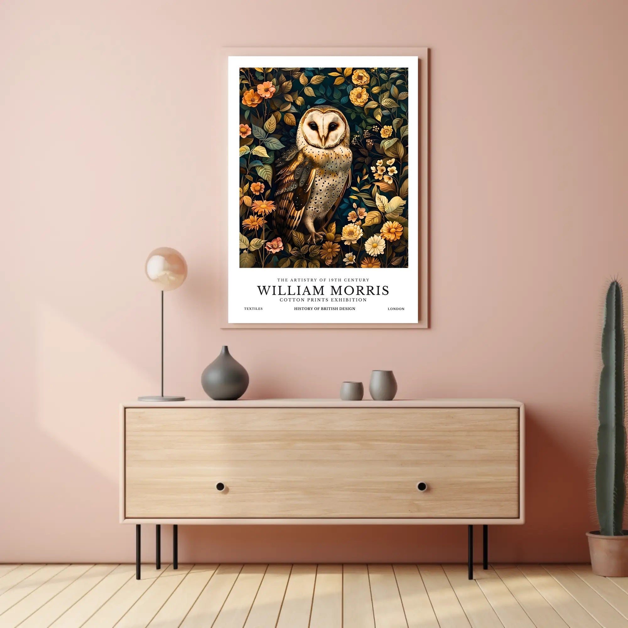 William Morris Nature Exhibition Vintage Artistic Poster