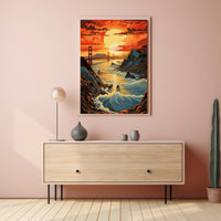 Sunset Over The Golden Gate Poster