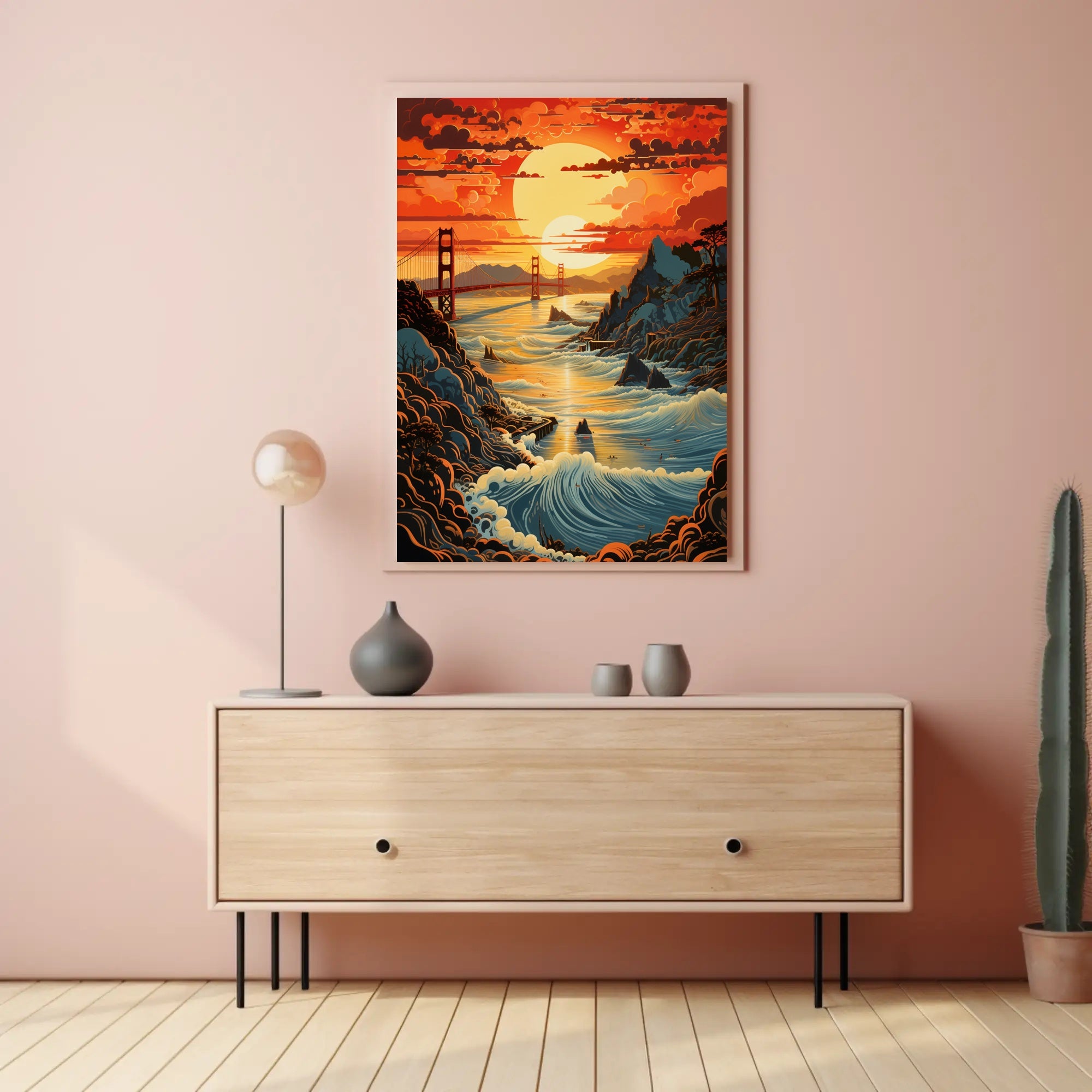 Sunset Over The Golden Gate Poster