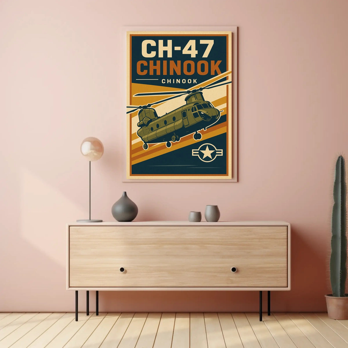 CH-47 Chinook Helicopter Poster