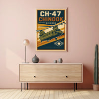 CH-47 Chinook Helicopter Poster