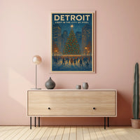 Detroit Light In The City Of Steel Poster