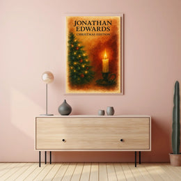 Warm Christmas Setting, Ornaments and Candle Art Poster