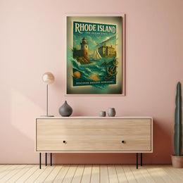 Rhode Island The Ocean State Poster