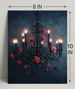 Chandelier Of Roses Poster