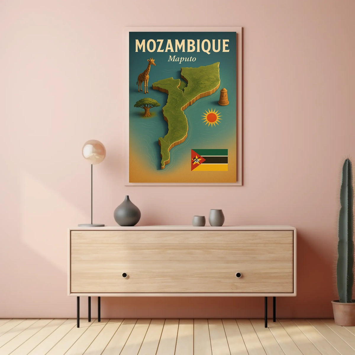 Mozambique Travel Poster