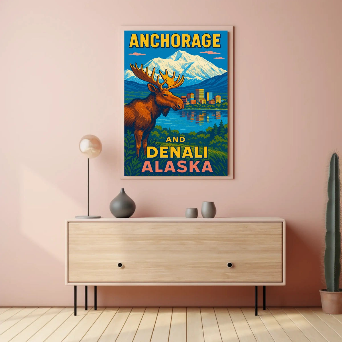 Anchorage And Denali, Alaska Poster