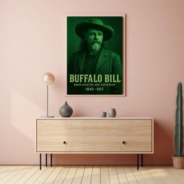 Buffalo Bill Bison Hunter Vintage Historical or Presidential Poster