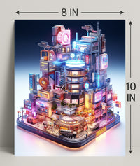 Neon Cityscape Poster