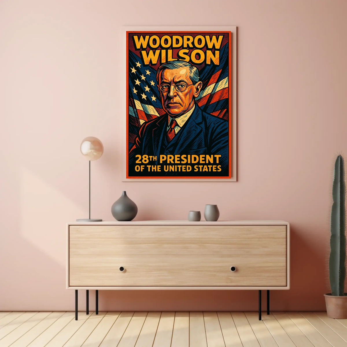 Woodrow Wilson 28th President Poster Scenic Wall Art