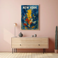 New York Abstract Expressionism Poster For Modern Decor