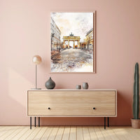 Germany Berlin Brandenburg Gate Street Poster