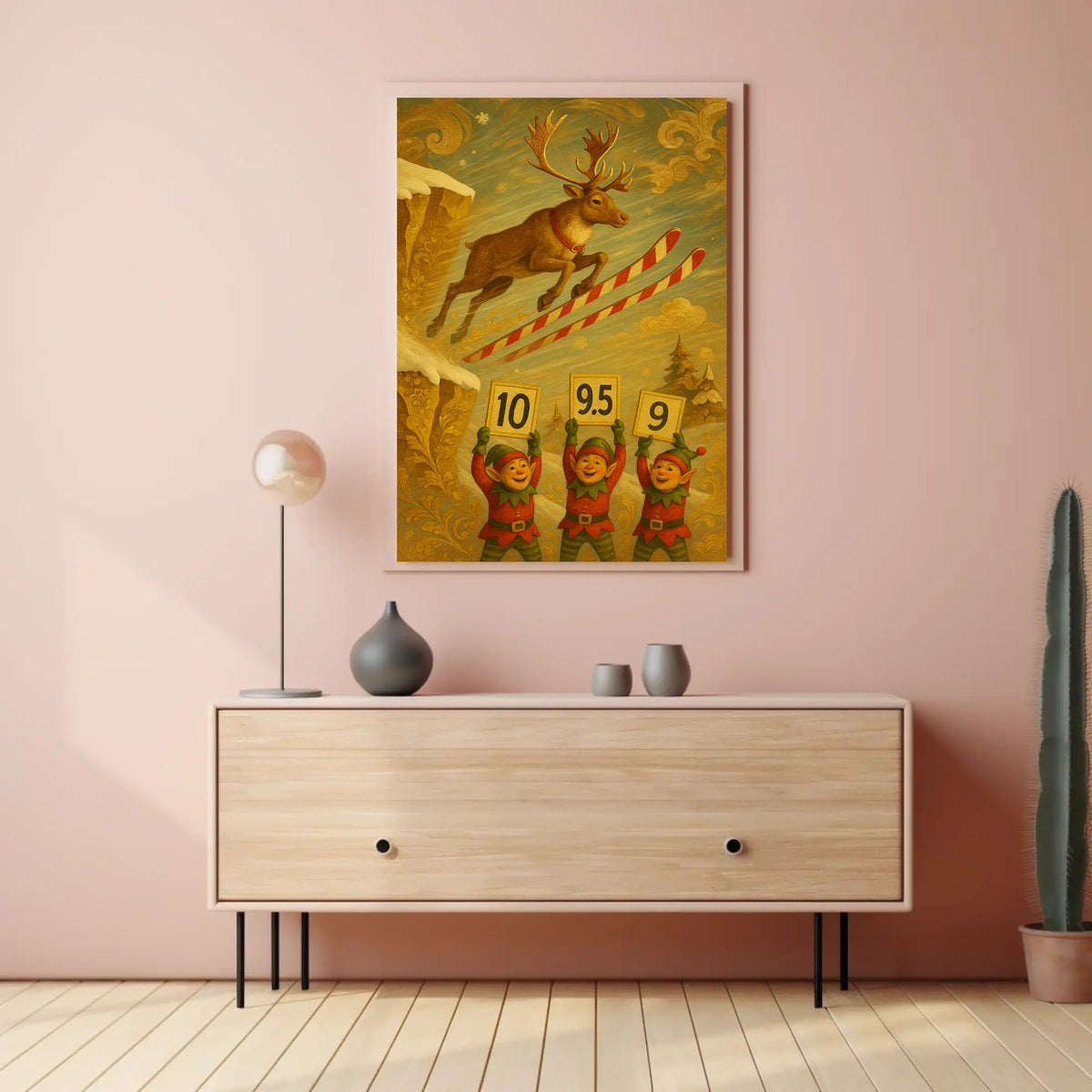 Reindeer Ski Jumping Extravaganza Poster