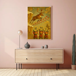 Reindeer Ski Jumping Extravaganza Poster