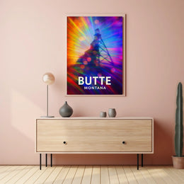 Butte Montana Travel Minimalist Poster