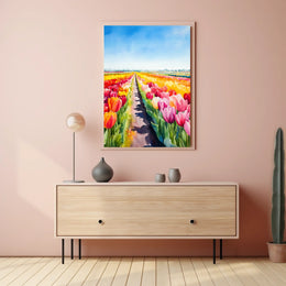 Netherlands Keukenhof Gardens Tulip Fields Poster