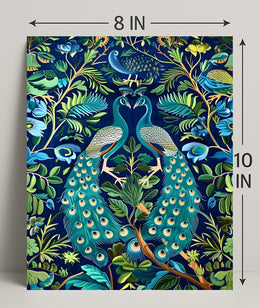Exquisite Peacocks in Lush Foliage Animal Poster