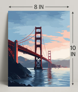 Golden Gate Bridge At Sunset Poster