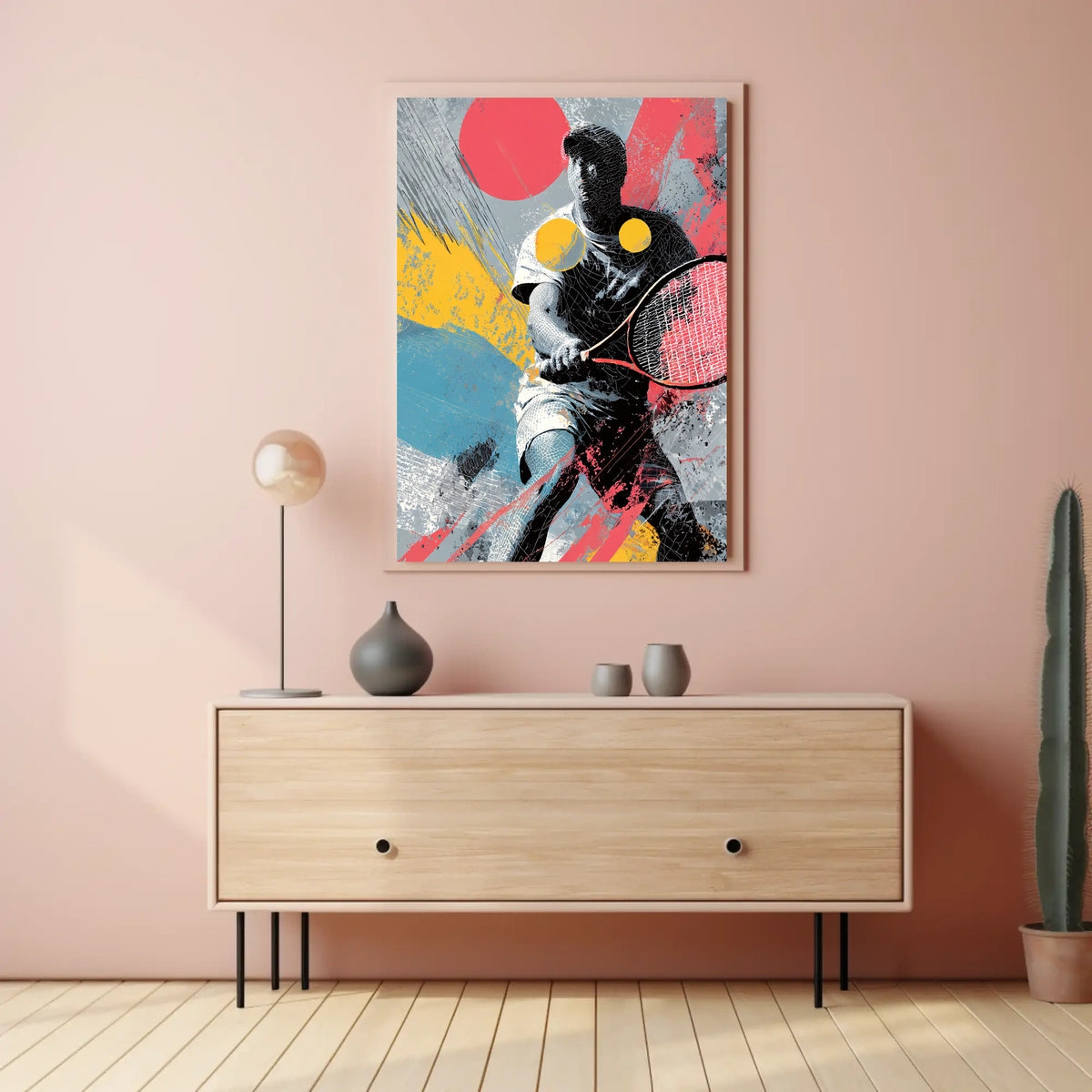 Dynamic Tennis Art Poster