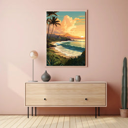 Tropical Sunset Serenity Poster