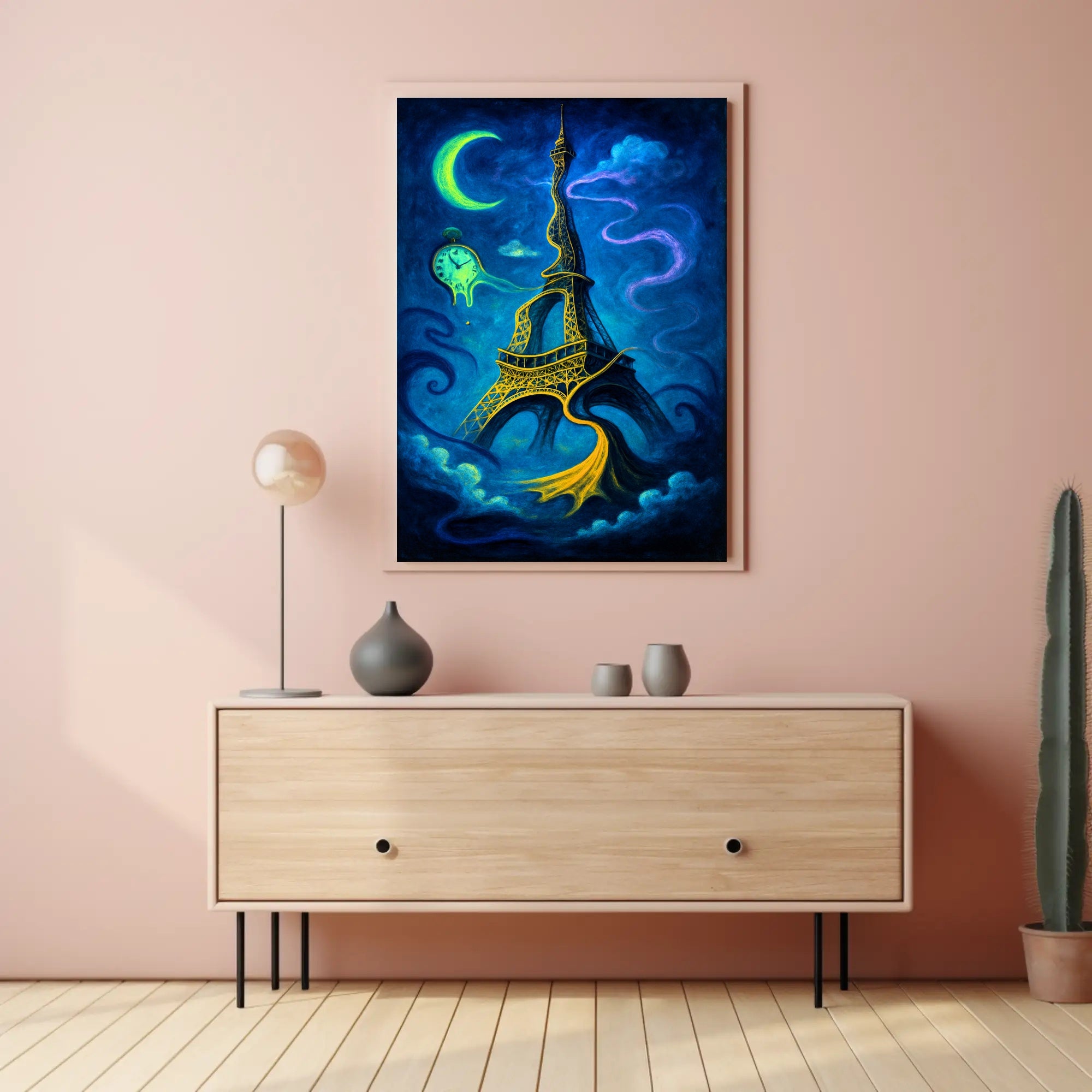 Surreal Parisian Dreamscape Poster