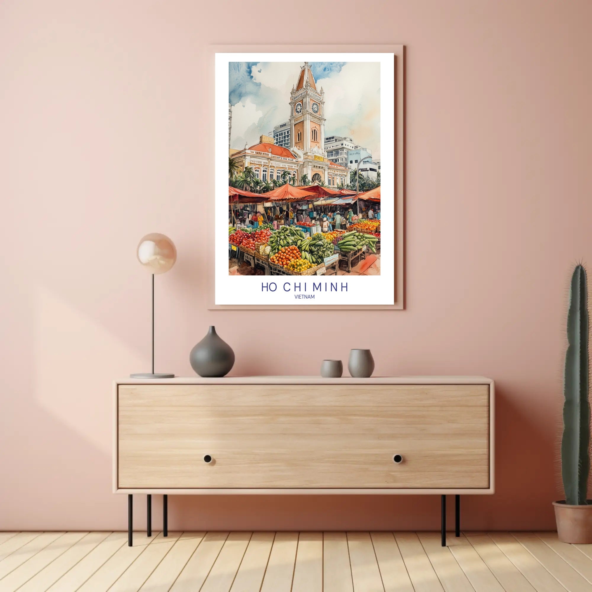 Ho Chi Minh Market Scene Poster PosterGoat