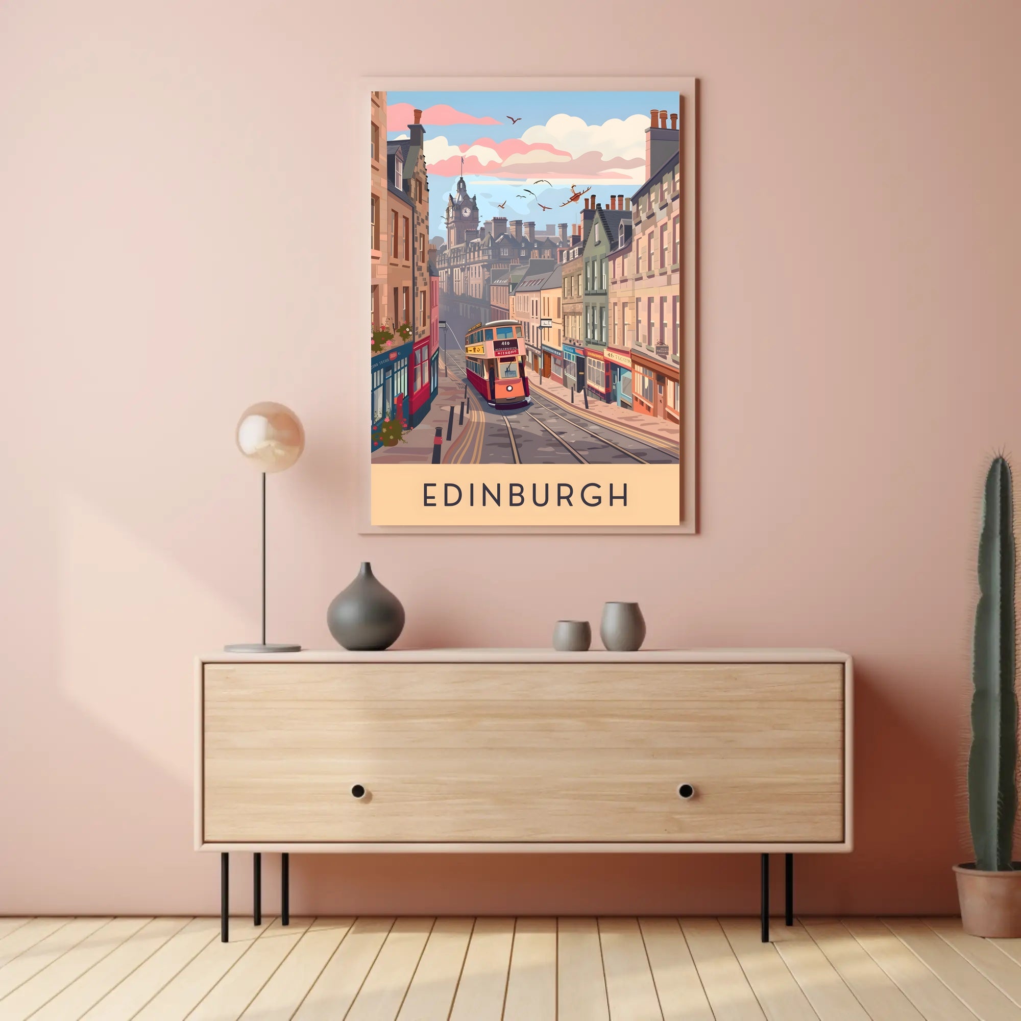 Scenic Edinburgh Tram Poster
