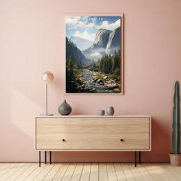 Yosemite Scenic View Poster Wall Art Print