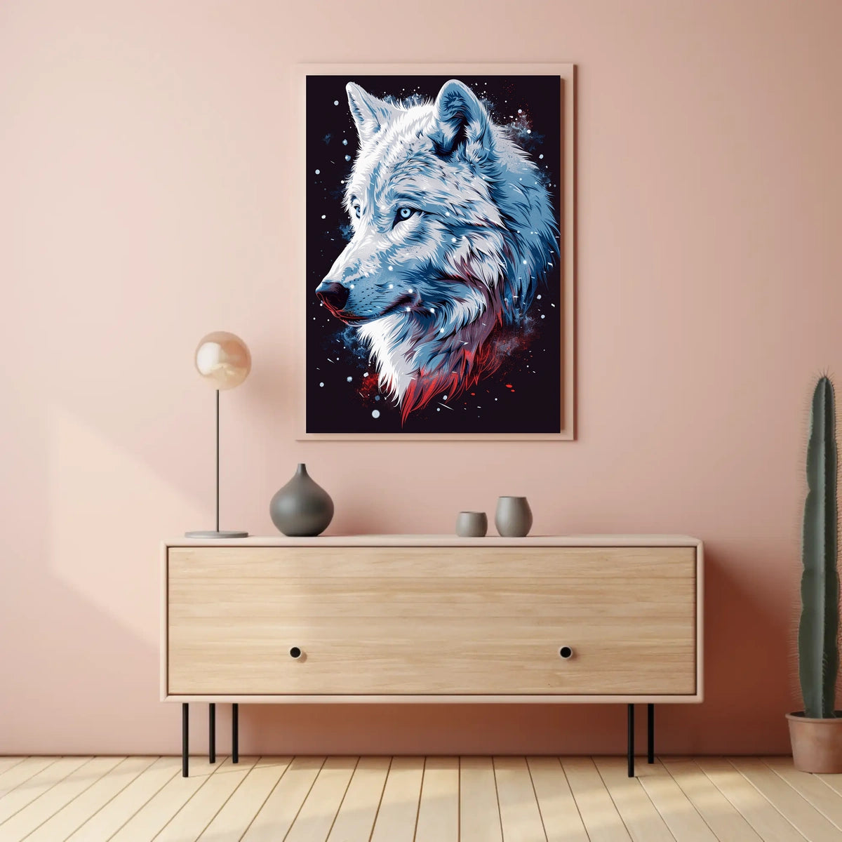 Majestic Wolf Portrait Poster