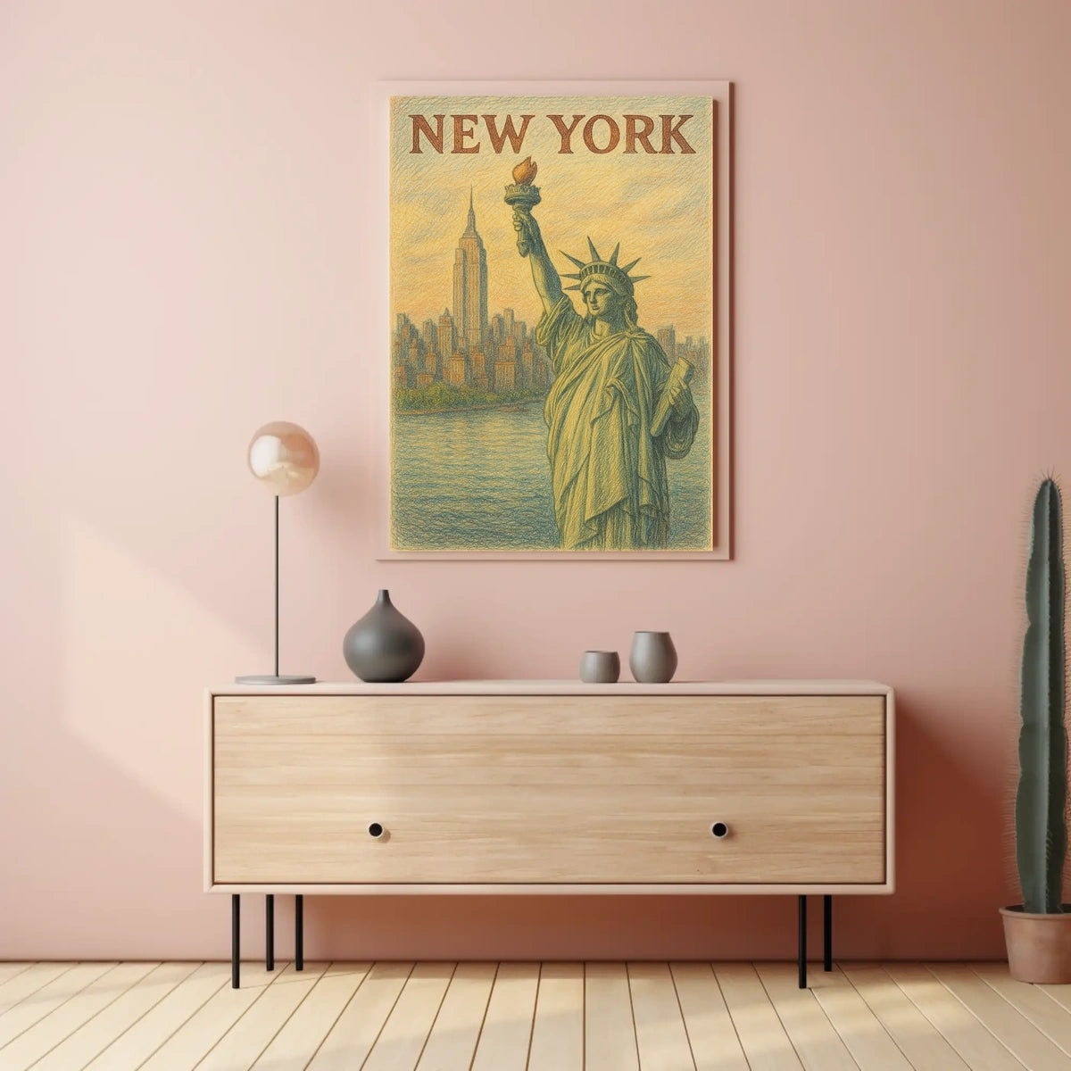 New York City Landmarks Poster