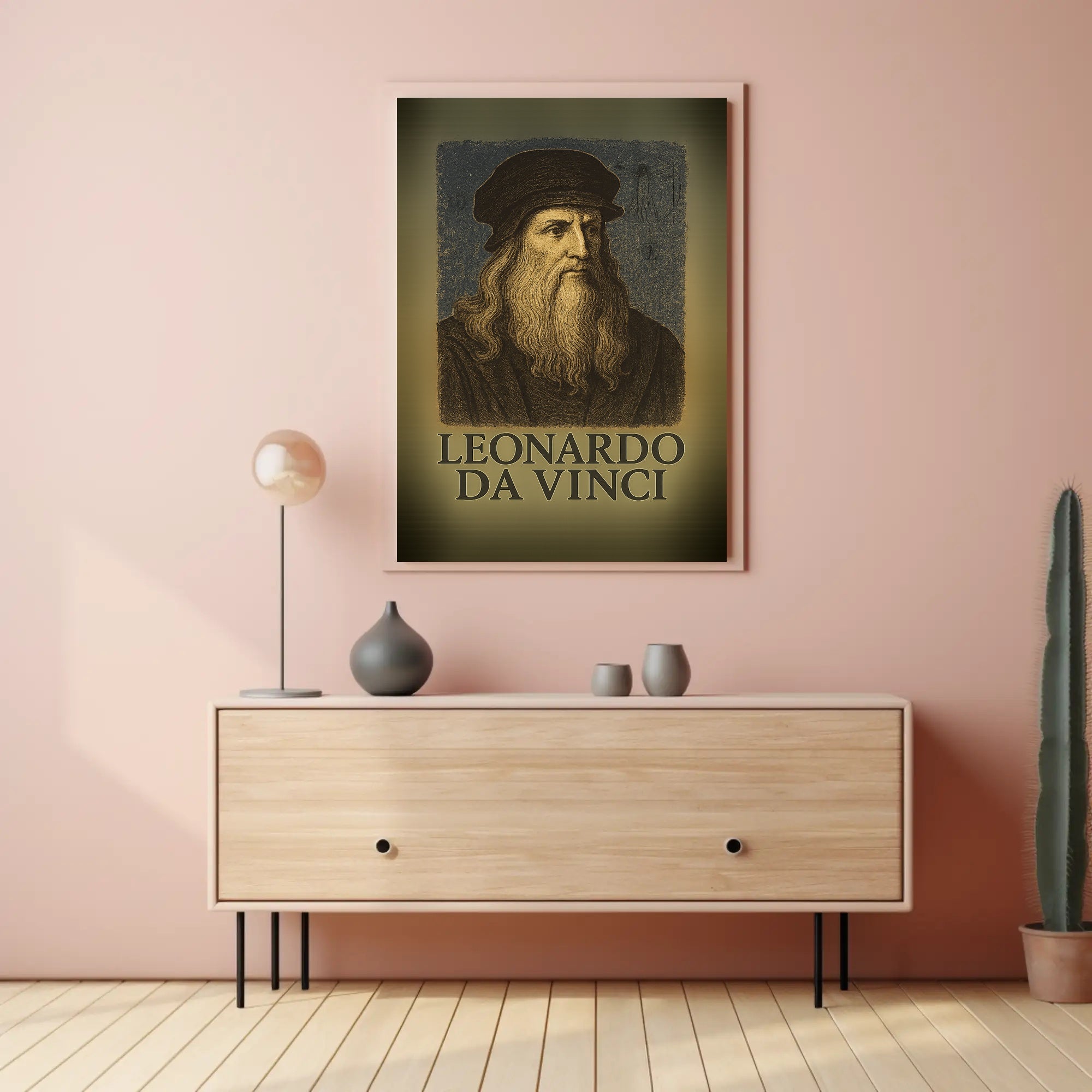 Leonardo da Vinci Renaissance Icon Poster PosterGoat