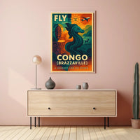 Brazzaville Adventure Travel Poster - Vibrant Cultural Exploration PosterGoat