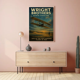 Wright Brothers First Powered Flight Poster