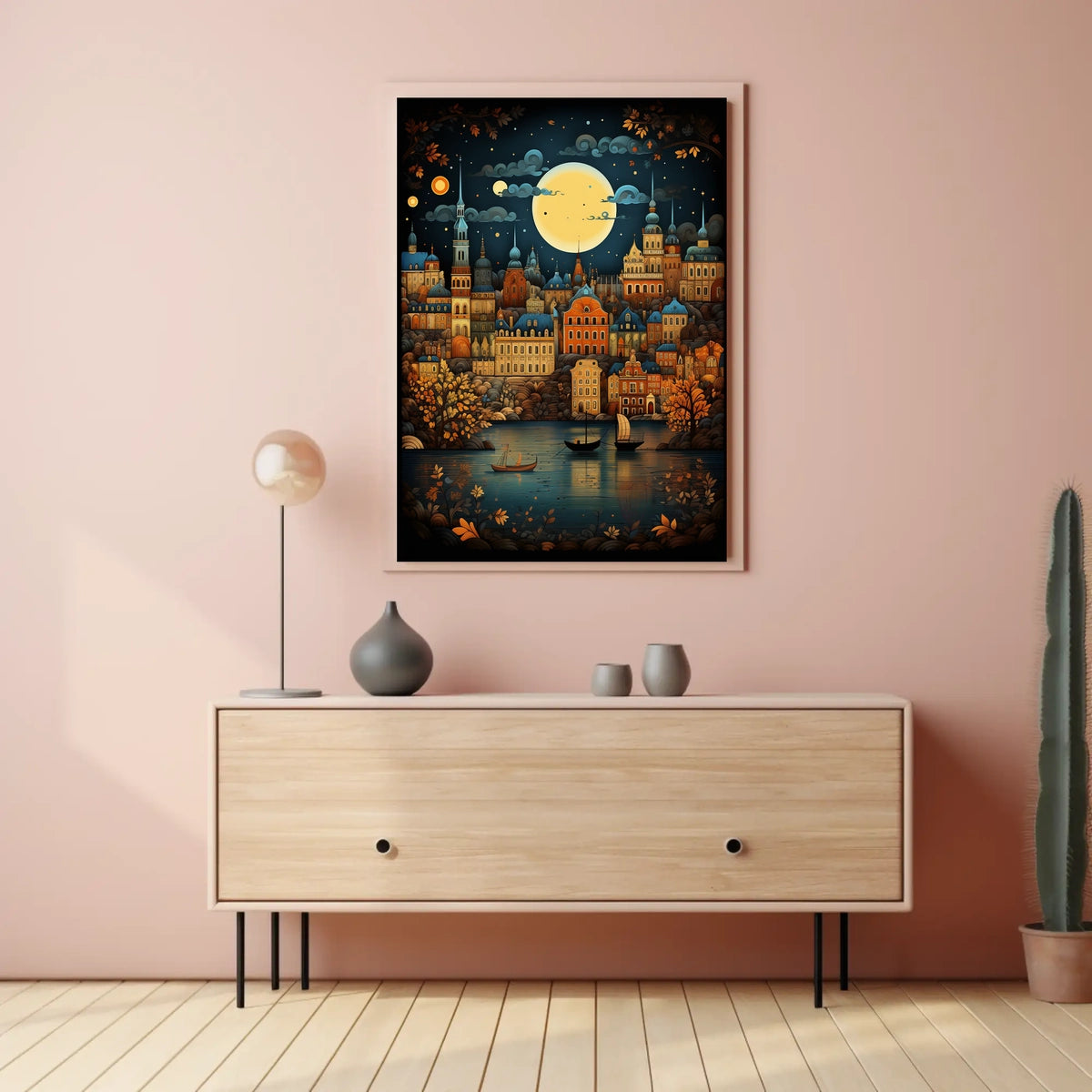 European Charm in Old-World Cityscape Fantasy Travel Poster