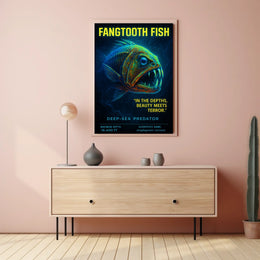Fangtooth Fish Deep-Sea Predator Poster