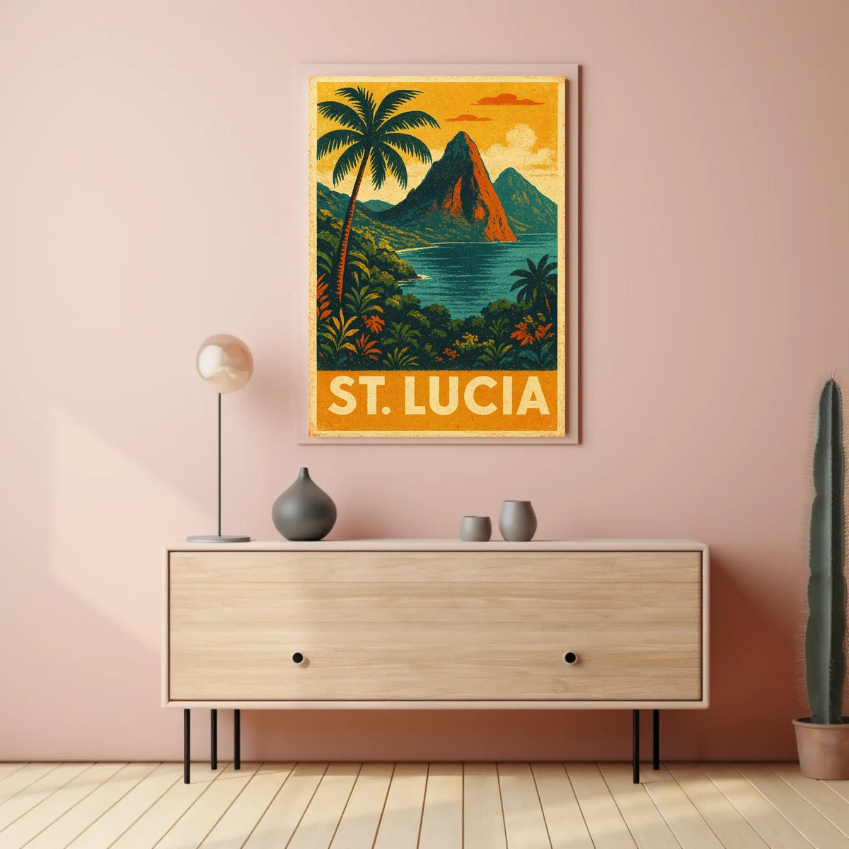 St. Lucia Travel Poster