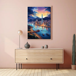 Cityscape At Dusk Poster