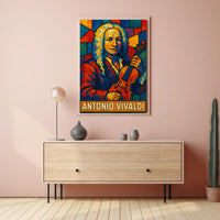 Antonio Vivaldi The Maestro In Stained Poster