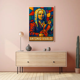 Antonio Vivaldi The Maestro In Stained Poster