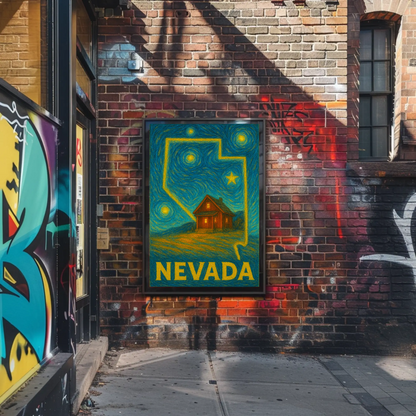 Nevada Starry Night Poster