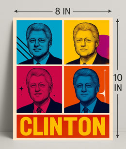 Clinton Pop Art Tribute Wall Art Print PosterGoat
