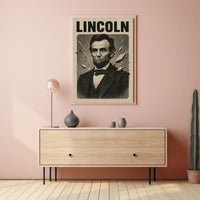 Lincoln Legacy Monochrome Portrait Historical or Presidential Poster