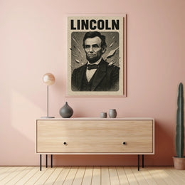 Lincoln Legacy Monochrome Portrait Historical or Presidential Poster
